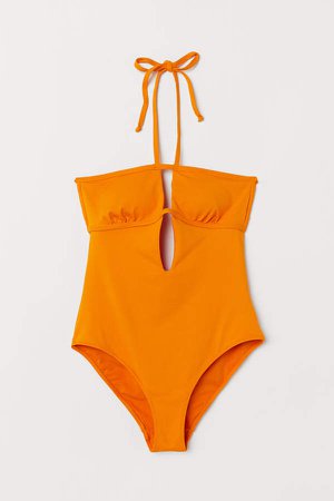 Halterneck swimsuit - Orange
