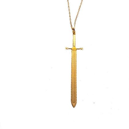gold sword necklace