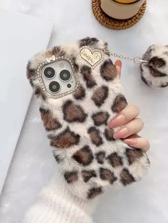 Leopard Plush Phone Case