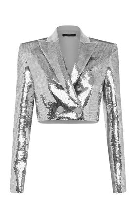 Pagett Cropped Sequin Blazer Jacket By Alex Perry | Moda Operandi