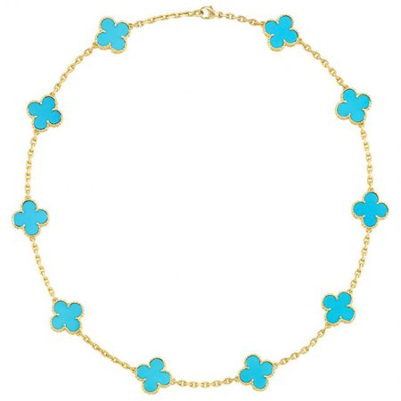 van cleef necklace in turqouis - Google Search