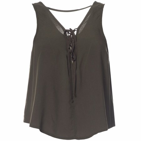 NZSALE | All About Eve Aster Tie Tank Khaki