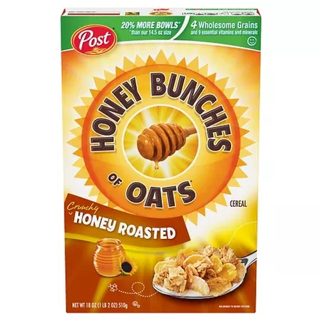 Honey Bunches Of Oats Honey Roasted Oat Breakfast Cereal - 18oz - Post : Target