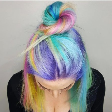 rainbow swirl hair