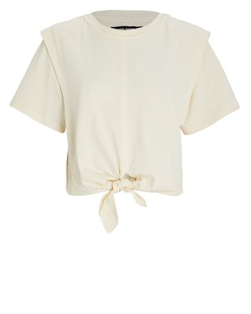 Isabel Marant Tie-Front Cotton T-Shirt | INTERMIX®