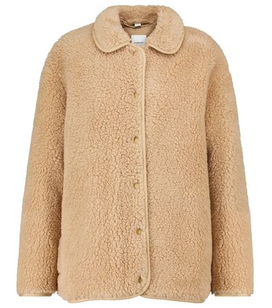 Burberry - Wool-blend fleece jacket | Mytheresa