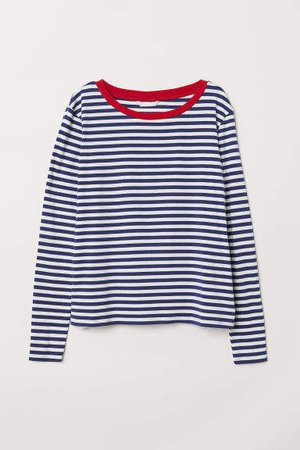 Striped Jersey Top - Red