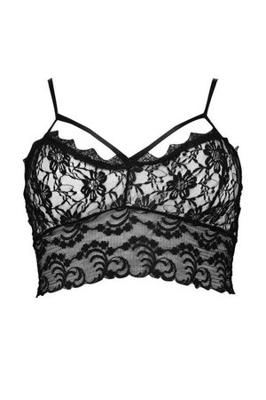 Plus Strappy Detail Lace Bralet | Boohoo