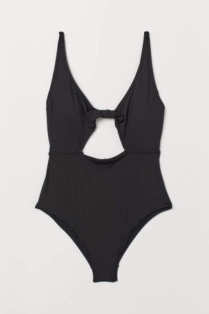 Cut-out Swimsuit - Black