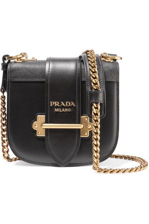 Prada | Pionnière leather shoulder bag | NET-A-PORTER.COM