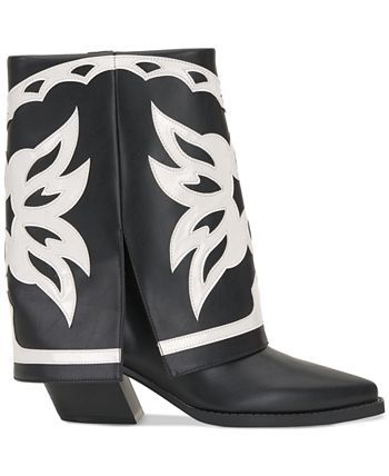 I.N.C. International Concepts Women's Jadiza Embellished Western Cuff Boots, Created for Macy's - Macy's