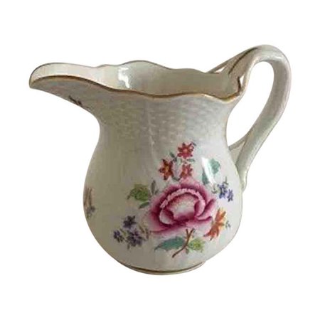 Herend Hungary Creamer, Handpainted with Flowers For Sale at 1stDibs
