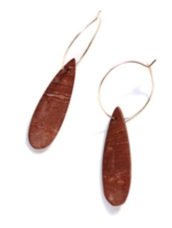 brown boho dangling earrings