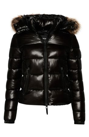 Superdry Code Mountain Fuji Puffer Jacket with Faux Fur Trim | Nordstrom