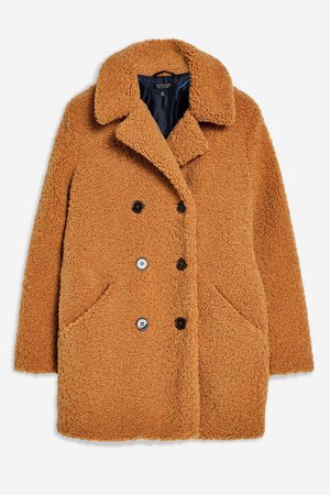 Borg Coat - Jackets & Coats - Clothing - Topshop