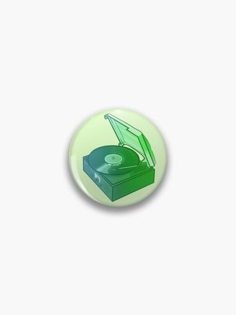"green vinyl record player" Pin for Sale by prismatic paper co | Redbubble