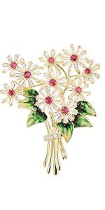 Amazon.com: AILONMEI Floral Series Brooch Pins For Women Fashion Costume Pearl Flower Designer Broach & Pins Jewelry Christmas Gift (Rose Bud): Clothing, Shoes & Jewelry