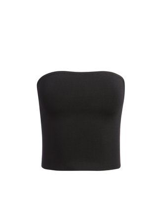 Alison Cropped Tube Top In Black | Alice And Olivia