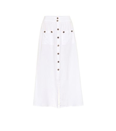 Melissa Odabash Alisa Cotton Maxi Skirt In White | ModeSens