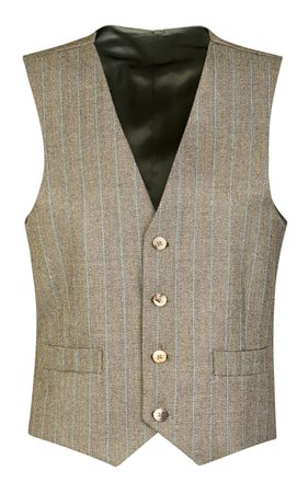 Andrea Pinstriped Single-Breasted Wool Vest by Giuliva Heritage Collection | Moda Operandi