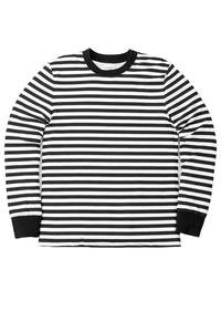 Black White Stripe Long Sleeve Crewneck – ENSLAVED