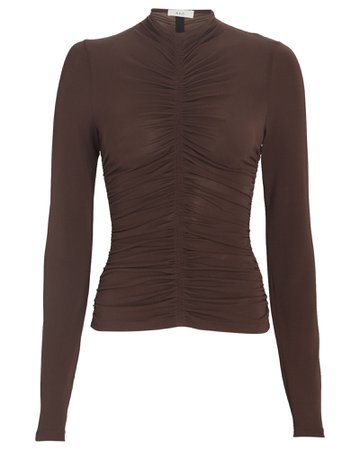 A.L.C. Ansel Ruched Jersey Top | INTERMIX®