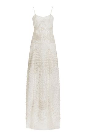 Pearl Embroidered Tulle Gown By Cucculelli Shaheen | Moda Operandi