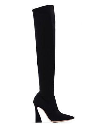 Shop black Gianvito Rossi thigh-high 105mm boots with Express Delivery - Farfetch