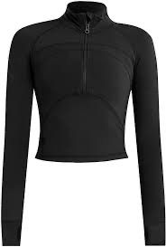Amazon Black Cropped Workout Jacket