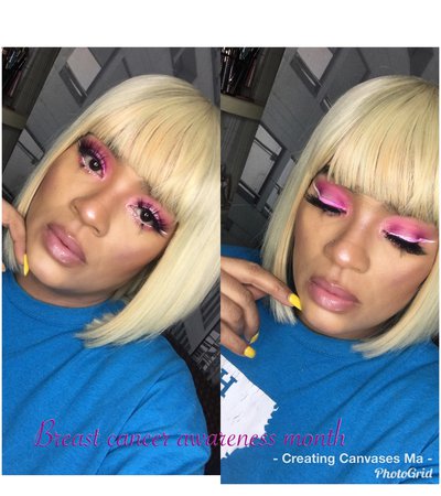 Breast Cancer Awareness month follow my Instagram page : Creatingcanvasesmakeup