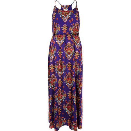 Purple print maxi dress - Maxi Dresses - Dresses - women