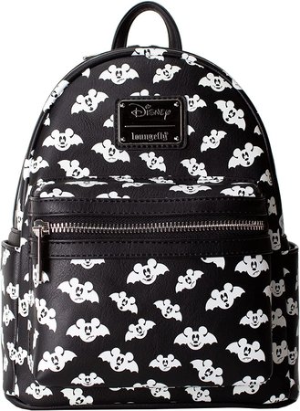 Amazon.com | LOUNGEFLY X LASR Exclusive Disney Totally Batty Mickey Bat AOP Mini Backpack | Casual Daypacks