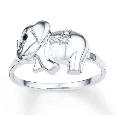 Kay - Elephant Ring 1/20 ct tw Diamonds Sterling Silver
