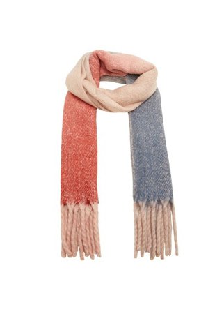 MANGO Fringed degraded scarf