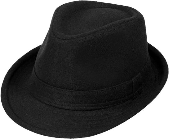 Amazon.com: Fedora Hats for Men Unisex Manhattan Black Fedora : Clothing, Shoes & Jewelry