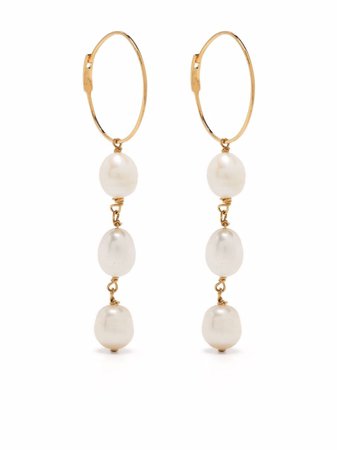 Shop Jil Sander pearl drop earrings with Express Delivery - FARFETCH