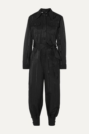 GUCCI Belted moire jumpsuit