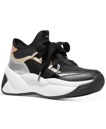 Michael Kors Sparta Trainer Sneakers & Reviews - Athletic Shoes & Sneakers - Shoes - Macy's black