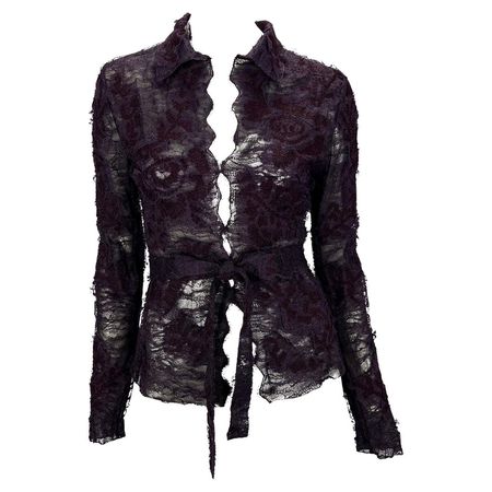 F/W 2001 Yves Saint Laurent by Tom Ford Lace Top