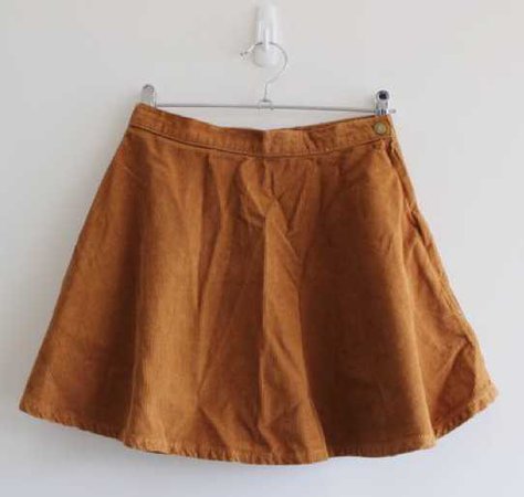 corduroy mustard circle skirt