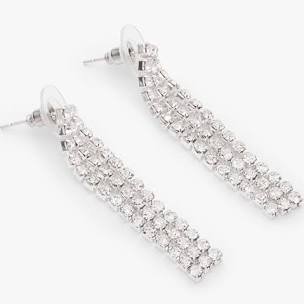 silver earrings prom - Google Search