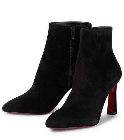 Christian Louboutin - Eleonor 85 suede ankle boots | Mytheresa