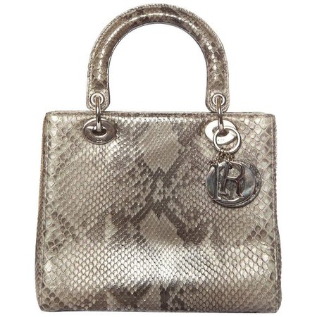 CHRISTIAN DIOR Python Lady Dior Bag For Sale at 1stdibs