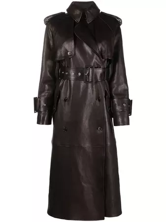 KHAITE The Rennie Leather Trench Coat - Farfetch