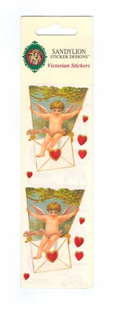 Vtg Sandylion Victorian Sticker Strip MOC Cupid NIP love | Etsy