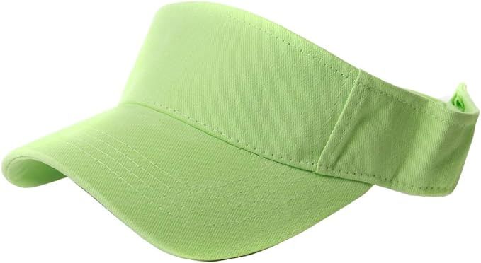 TOP HEADWEAR Plain Single Sports Visor- Lime Green at Amazon Women’s Clothing store: Visors Headwear