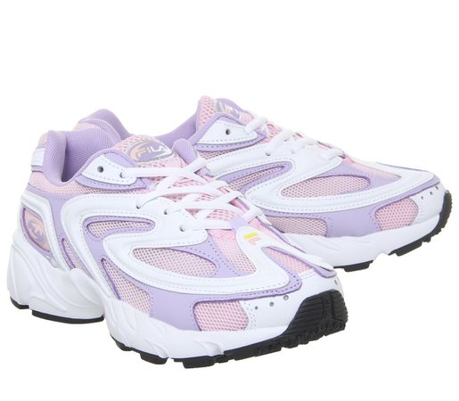 Womens Fila Fila Buzzard Trainers Chalk Pink White Pastel F Trainers Shoes | eBay