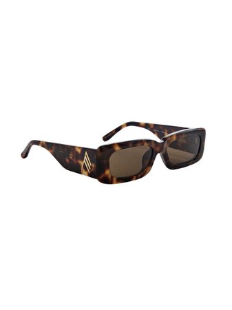 The Attico - "Mini Marfa" Tortoise Effect Sunglasses