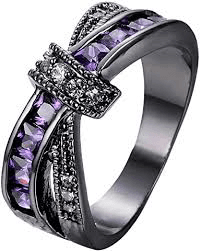 Purple Black Ring Diamonds