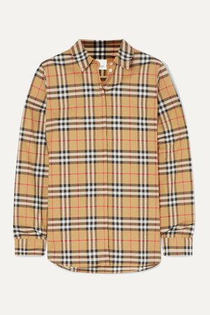 Burberry | Checked cotton-poplin shirt | NET-A-PORTER.COM